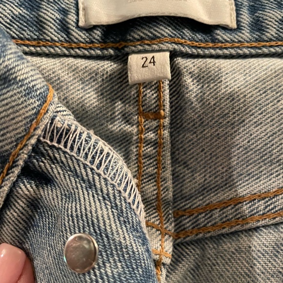 AGOLDE Lana Mid Rise Full Length Straight Jean in Curio. Size 24 - Picture 4 of 7